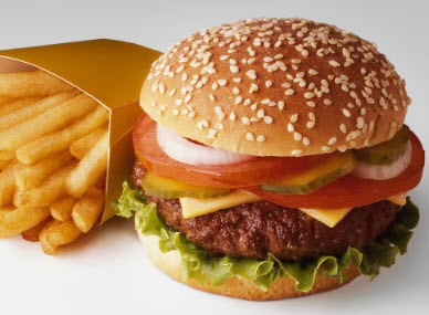 HAMBURGUESA CON PAPA